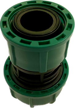 Anschlussverschraubung PE-Rohr x 1" IG, Klemmverbinder (PN10)